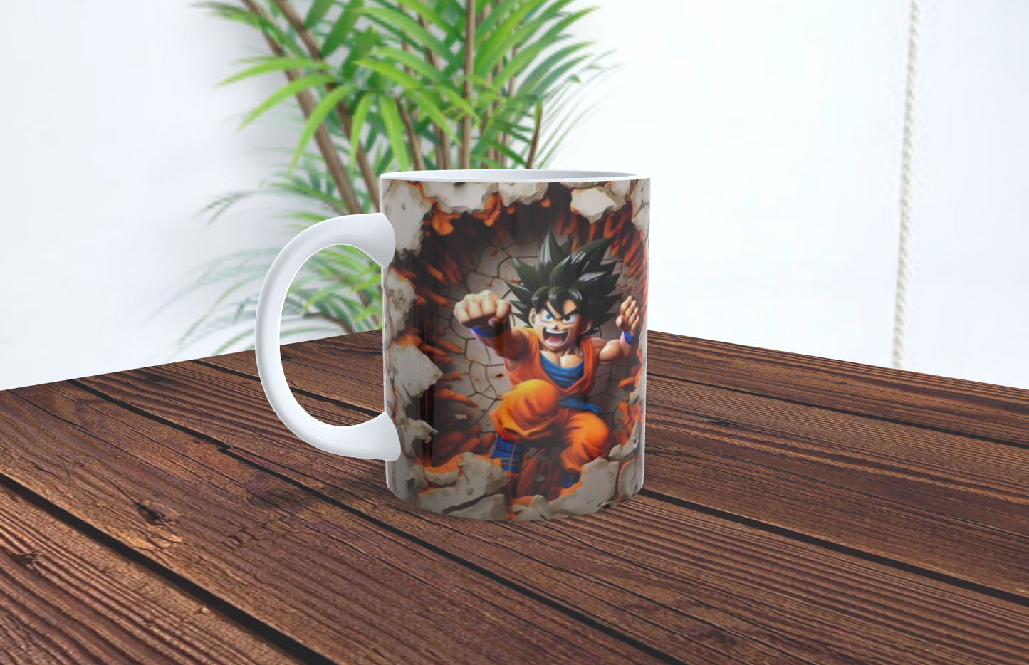 🔥 Taza Anime Guerrero Energético ☕⚡