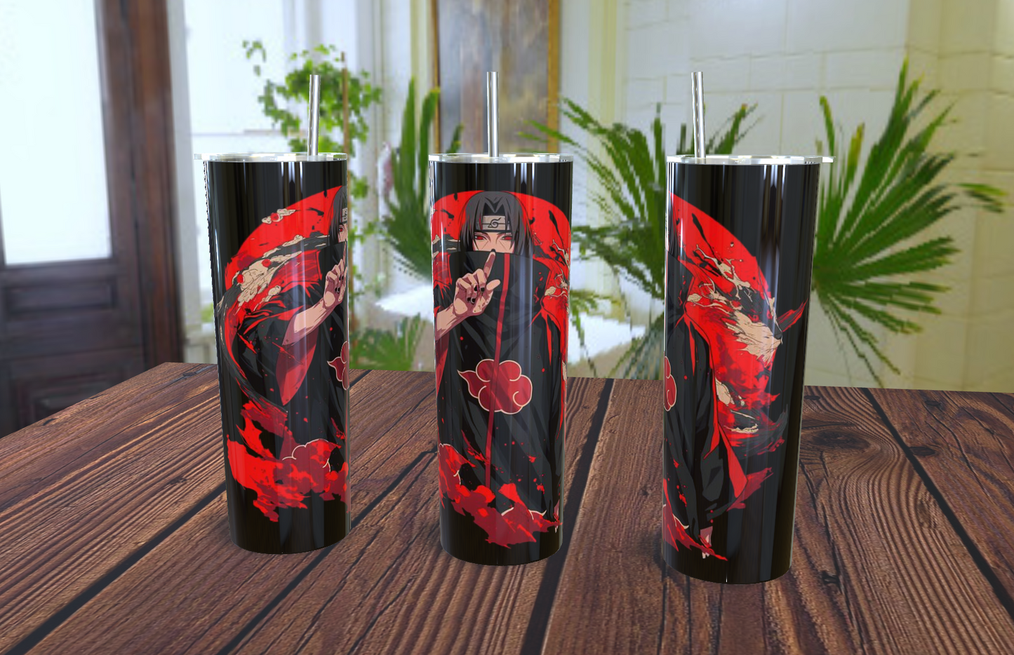 🔥 Tumbler de Itachi Uchiha – El Poder del Sharingan 🔥