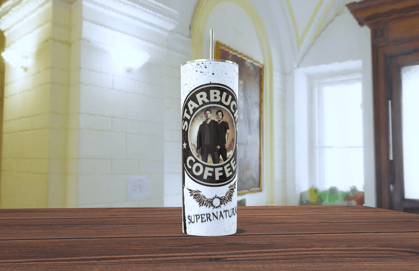 Tumbler Supernatural x Starbucks Coffee - Sam y Dean Winchester 20oz