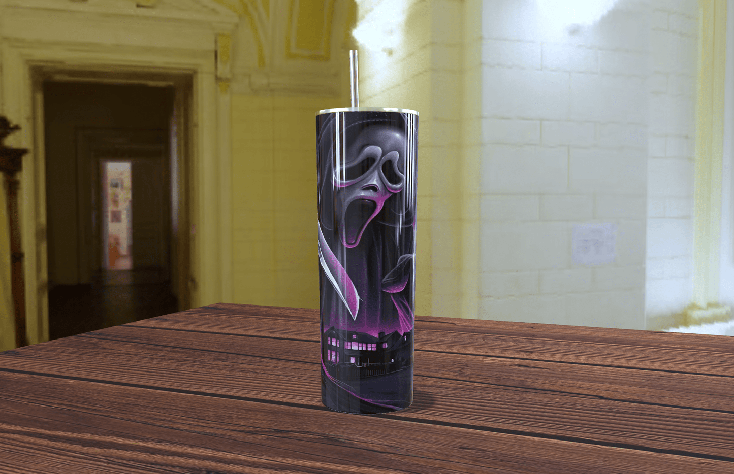 Tumbler Ghostface Scream - Dark Purple Night Edition 20oz