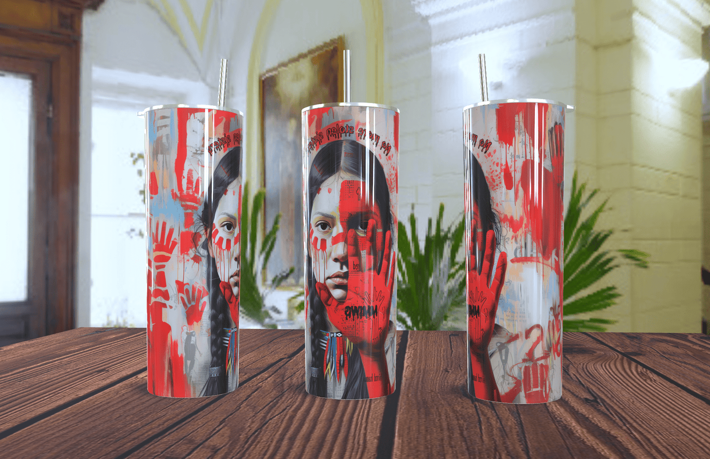 MMIW Indigenous Awareness Skinny Tumbler 20oz