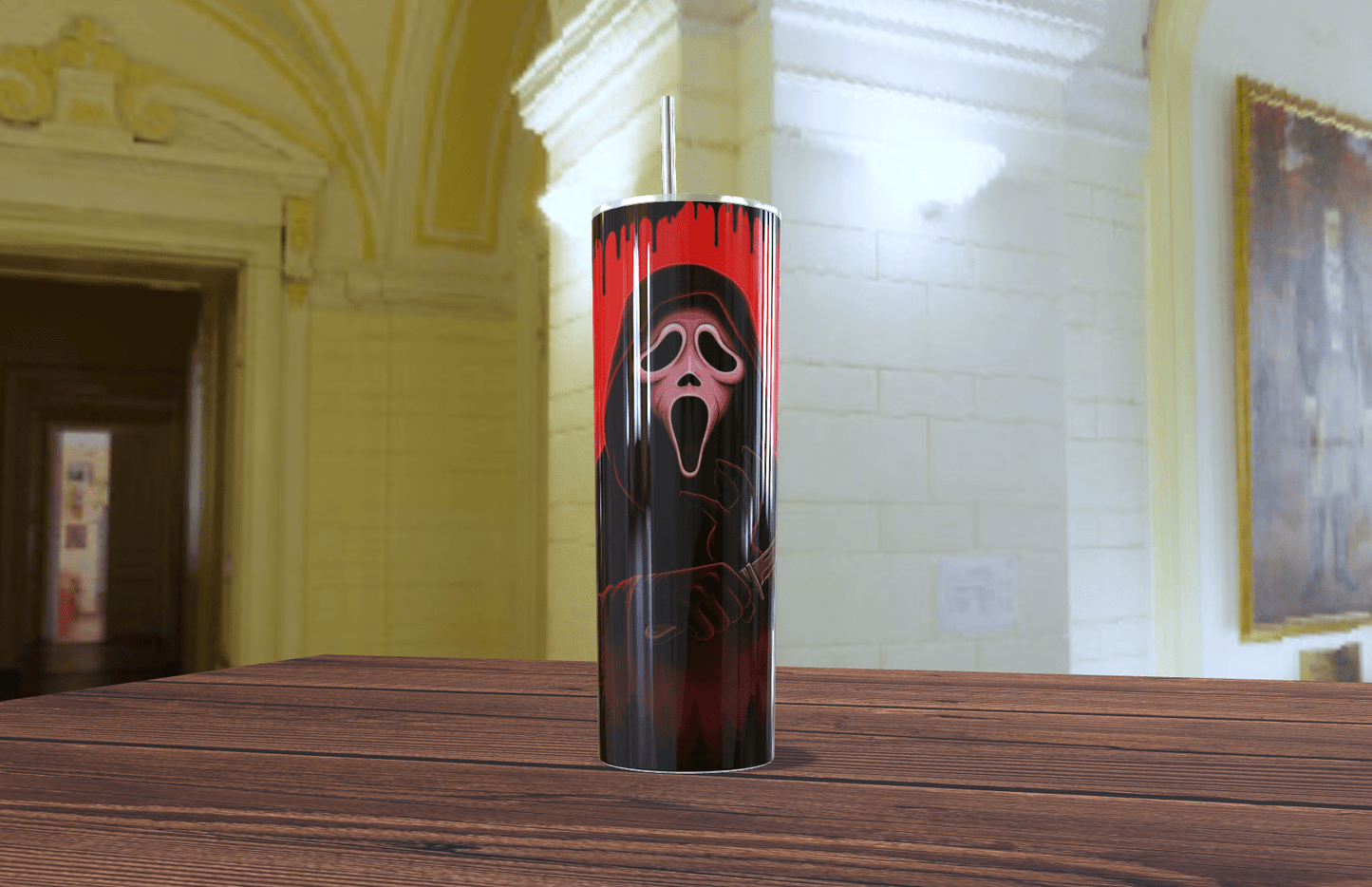 Tumbler Ghostface Scream Blood Drip 20oz