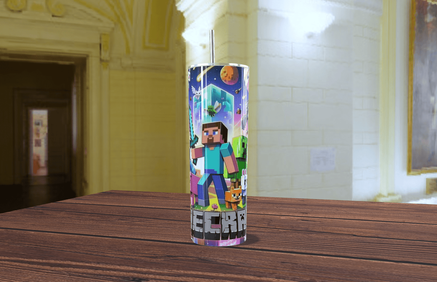 Tumbler Minecraft Galaxia 20oz