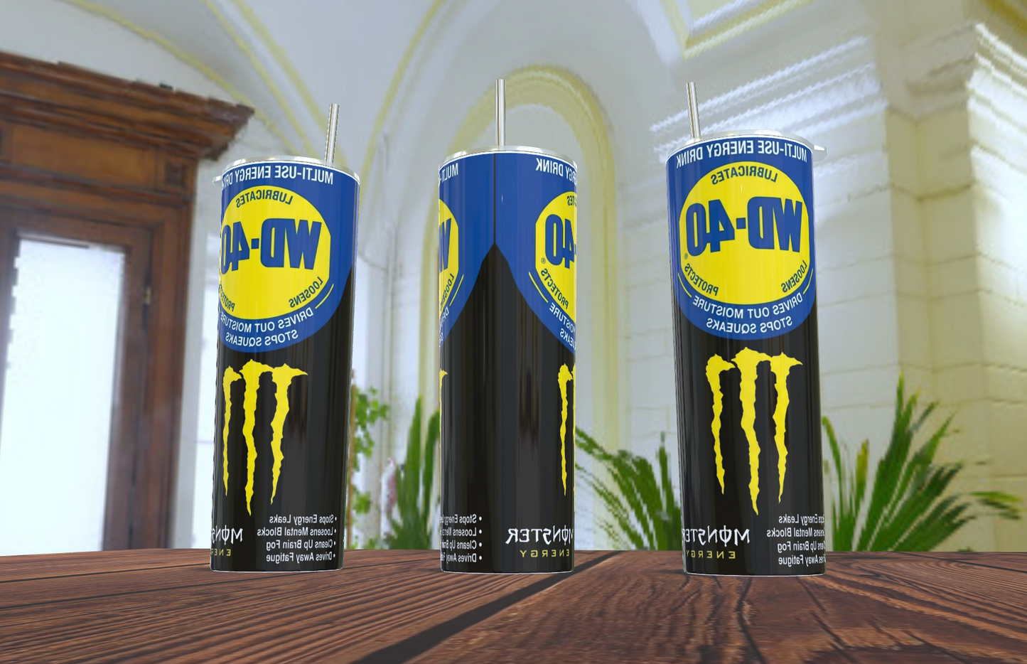 WD-40 x Monster Energy Tumbler – Funny Mechanic Gift | 20oz Skinny Tumbler
