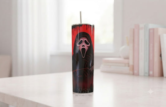 Tumbler Ghostface Scream Blood Drip 20oz| Travel Mug