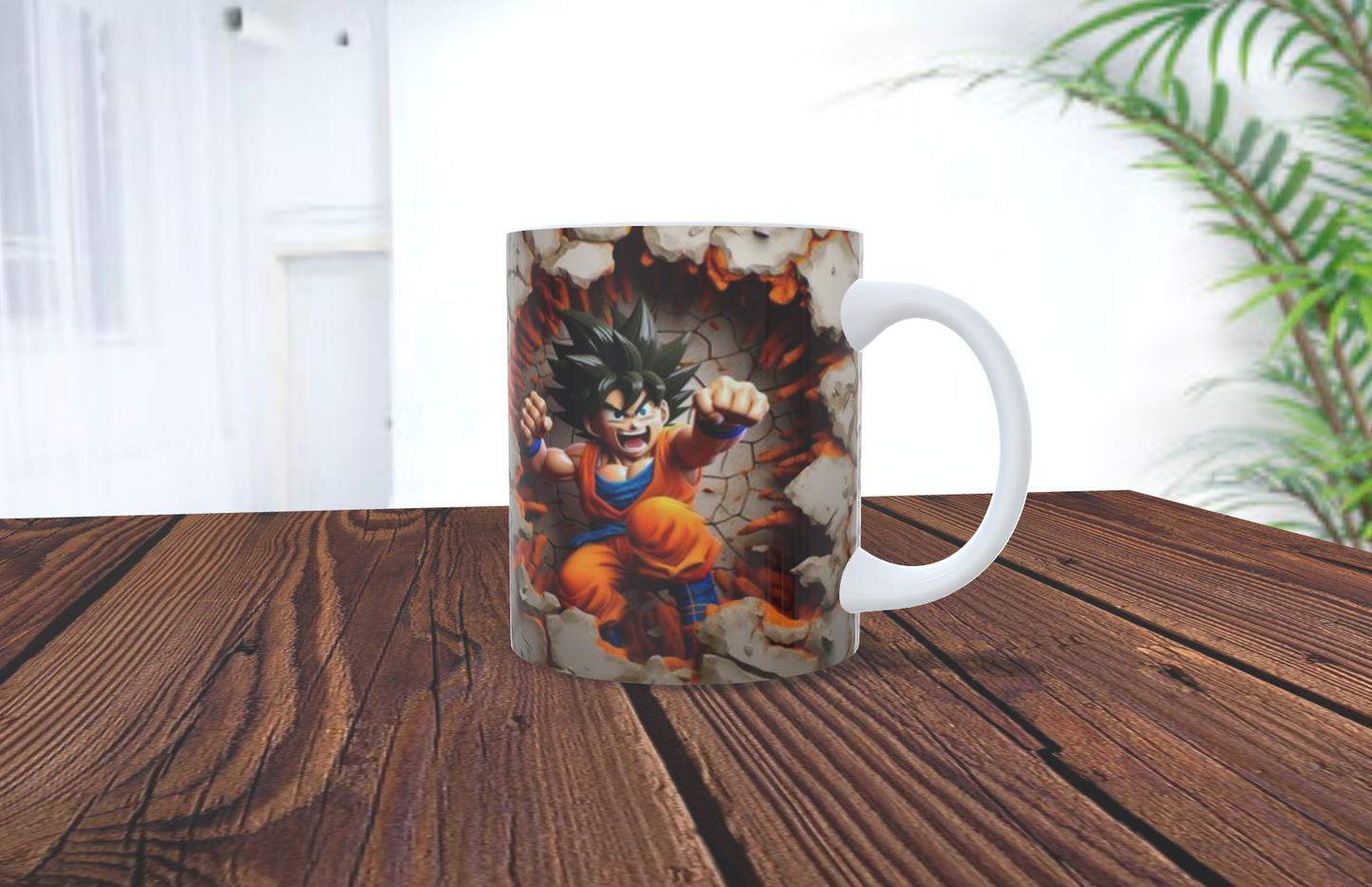 🔥 Taza Anime Guerrero Energético ☕⚡