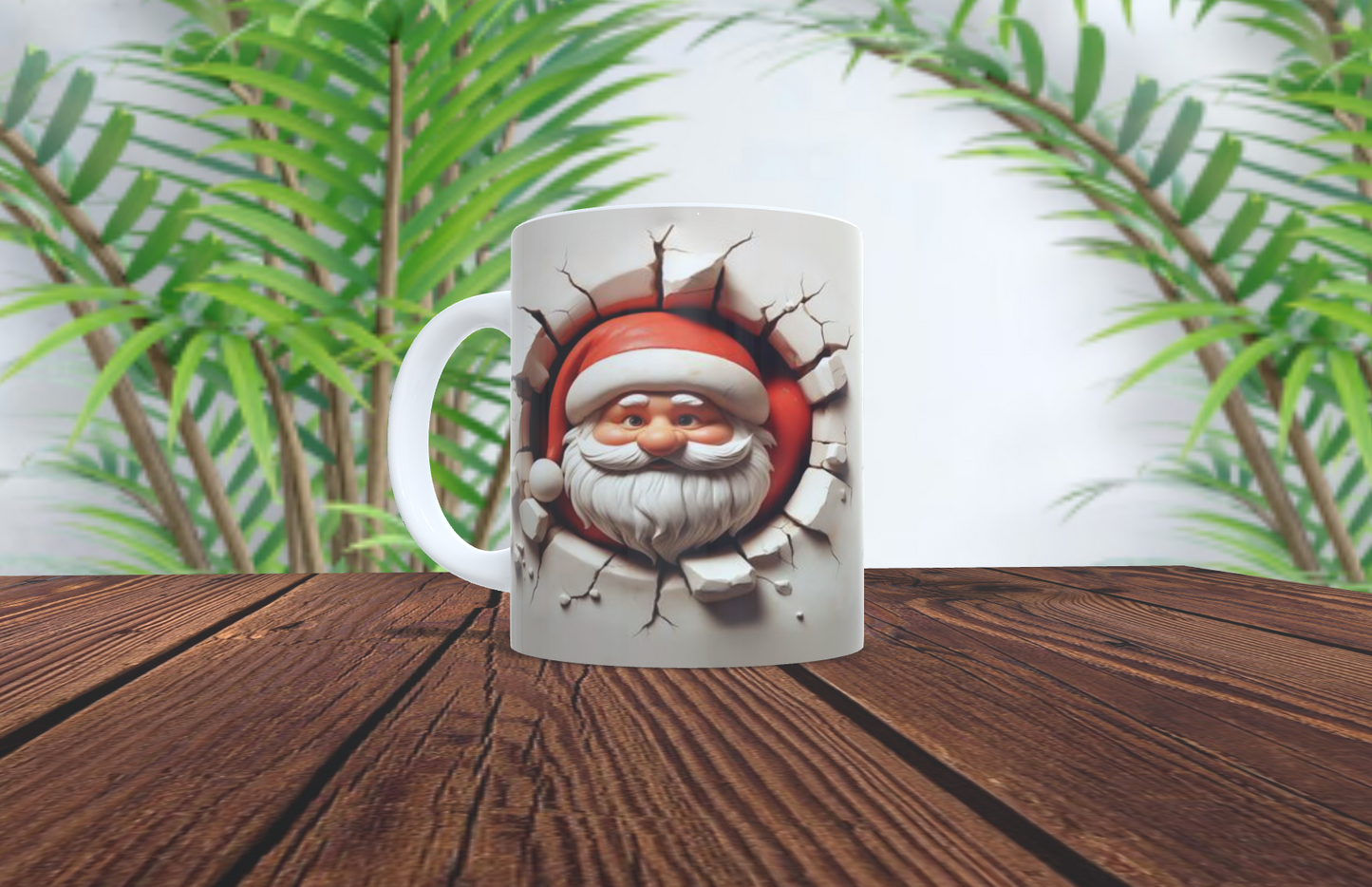 🎅 Taza Navideña Santa Rompepared ☕✨