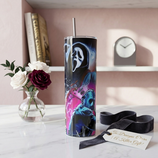 Tumbler Horror Icons Neon 20oz| Travel Mug