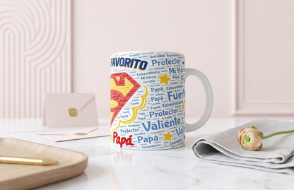 Taza Mi Héroe Favorito Se Llama Papá - Superman 11oz