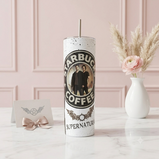 Tumbler Supernatural x Starbucks Coffee - Sam y Dean Winchester 20oz | Travel Mug