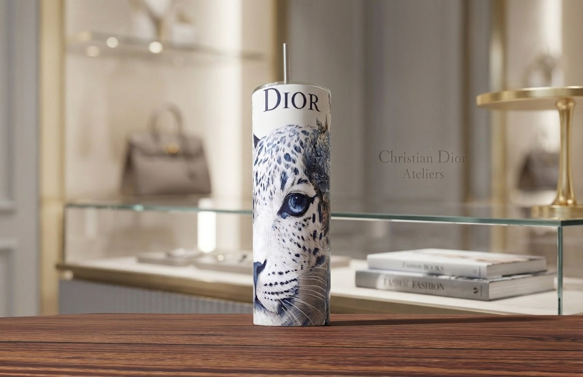 Tumbler Leopardo Dorado 20oz - Diseño Wild Luxury