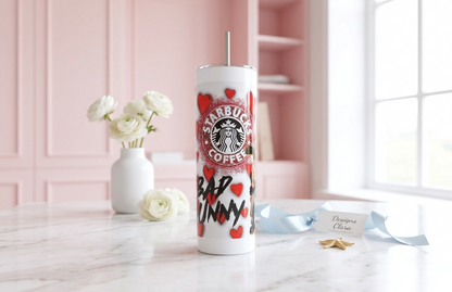 Tumbler Bad Bunny x Starbucks Coffee Corazones - 20oz | Travel Mug