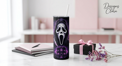 Tumbler Ghostface Scream - Dark Purple Night Edition 20oz | Travel Mug