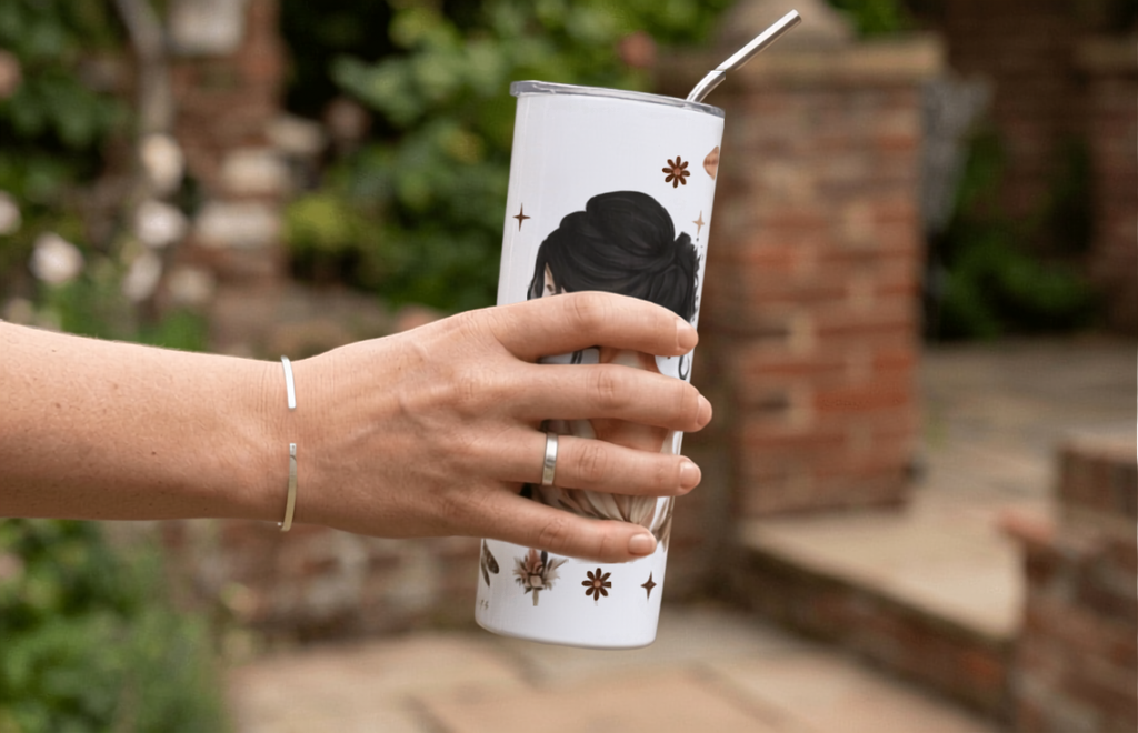 Grateful Beautiful Authentic Tumbler – Inspirational Gift for Women | 20oz Skinny Travel Mug