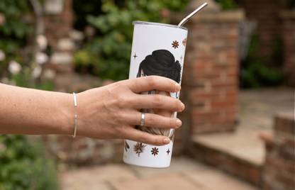 Grateful Beautiful Authentic Tumbler – Inspirational Gift for Women | 20oz Skinny Travel Mug