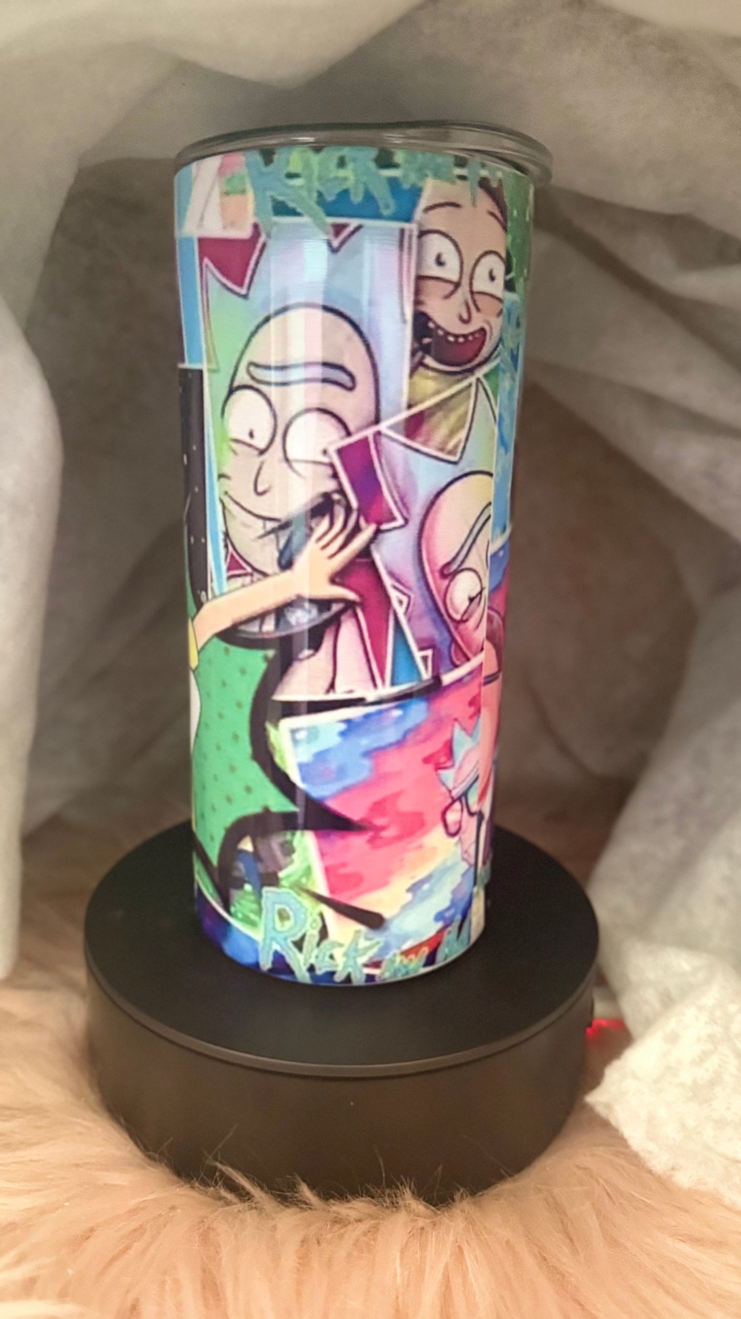 Tumblers sublimado 15 O.Z con diseño de Rick and Morty
