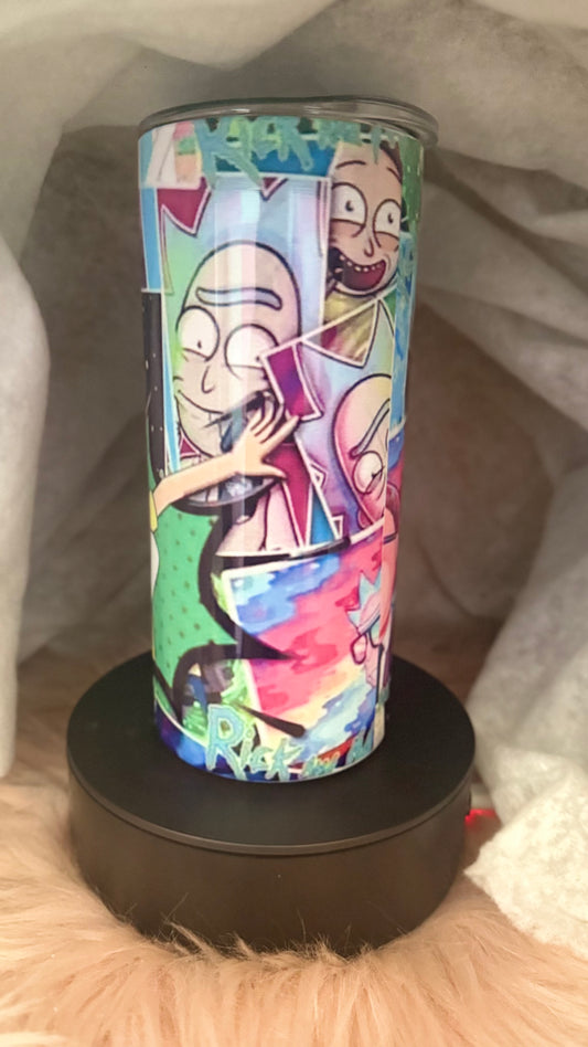 Tumblers sublimado 15 O.Z con diseño de Rick and Morty