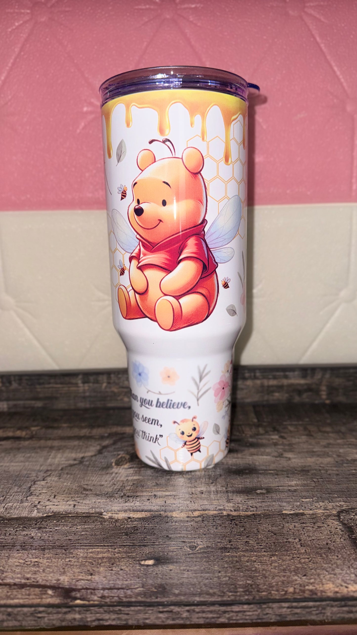 Winnie the Pooh Bee Tumbler 40oz – Honey Drip Design