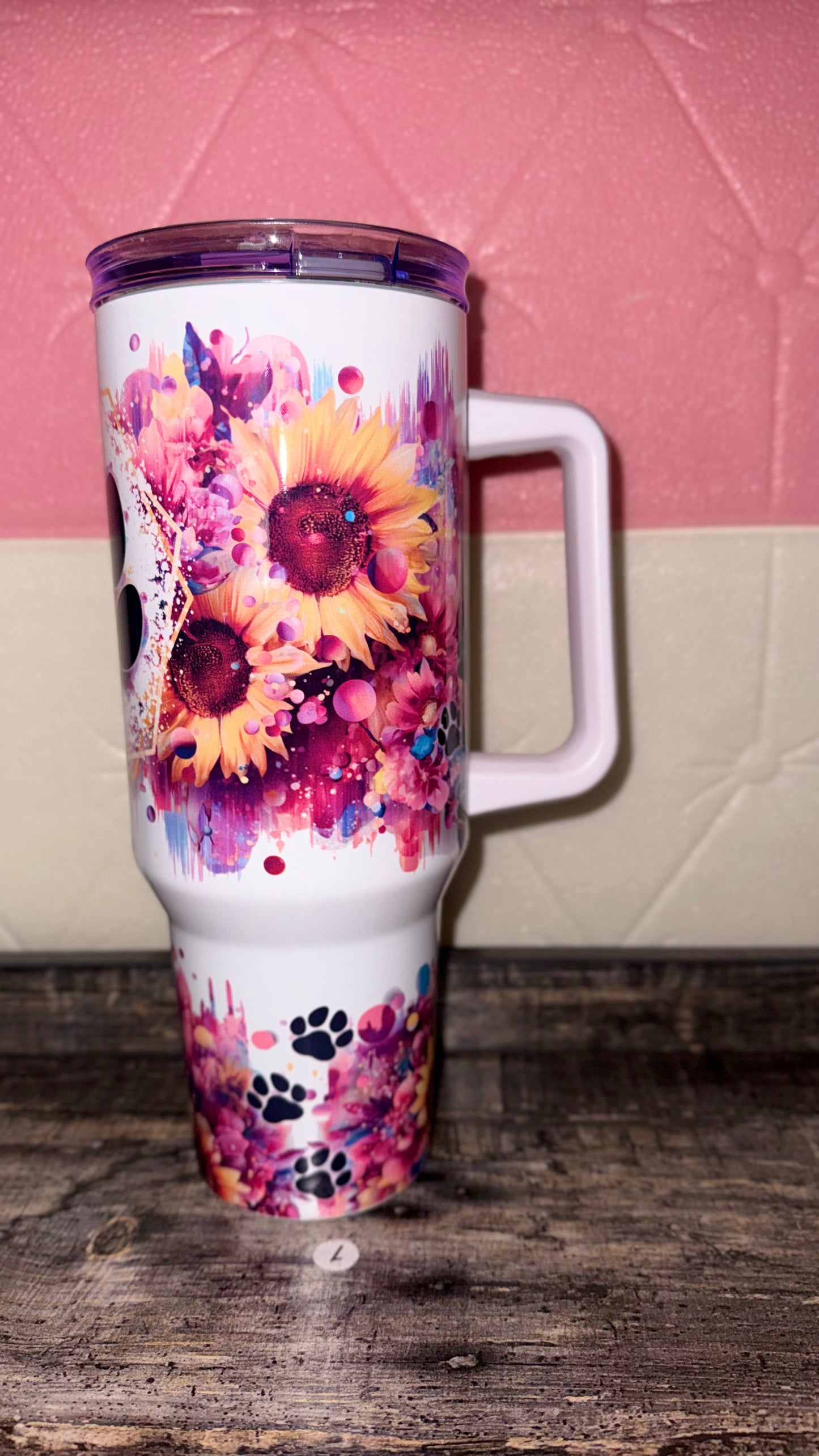 Sunflower Sugar Skull Tumbler 40oz – Boho Paws