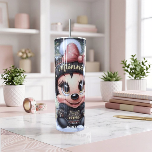 Minnie Mouse Christmas Sweet Skinny Tumbler 20oz| Travel Mug
