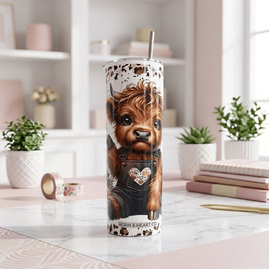 Tumbler Just a Girl Who Loves Highland Cows - Vaquita Tierna 20oz | Travel Mug