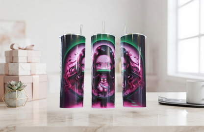 Nezuko Chibi Demon Slayer Skinny Tumbler 20oz| Travel Mug