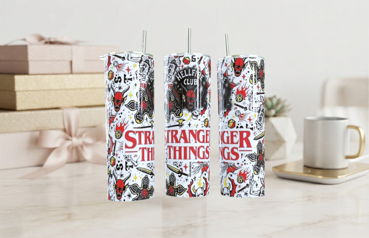 Stranger Things Hellfire Club Skinny Tumbler 20oz| Travel Mug