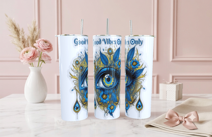 Good Vibes Only Skinny Tumbler 20oz| Travel Mug