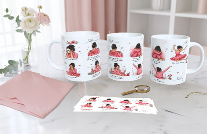 Taza Personalizada "Fuerte y Única" – Ilustración Historia Diaria