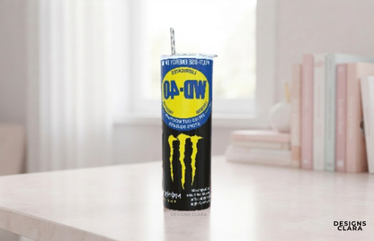 WD-40 x Monster Energy Tumbler – Funny Mechanic Gift | 20oz Skinny Tumbler| Travel Mug