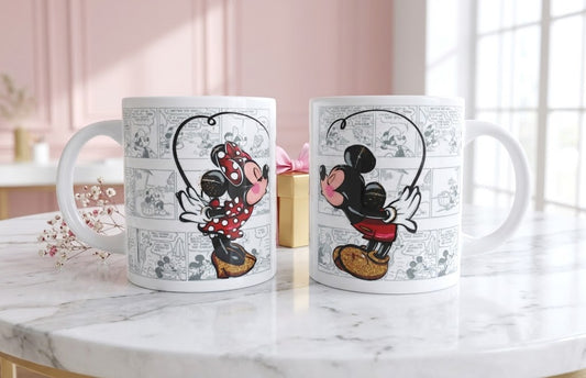 Taza Mágica Mickey y Minnie - Amor Comic Disney 11oz