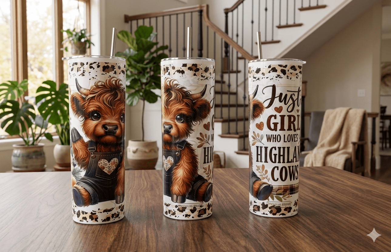 Highland Cow Tumbler – Just a Girl Who Loves Highland Cows