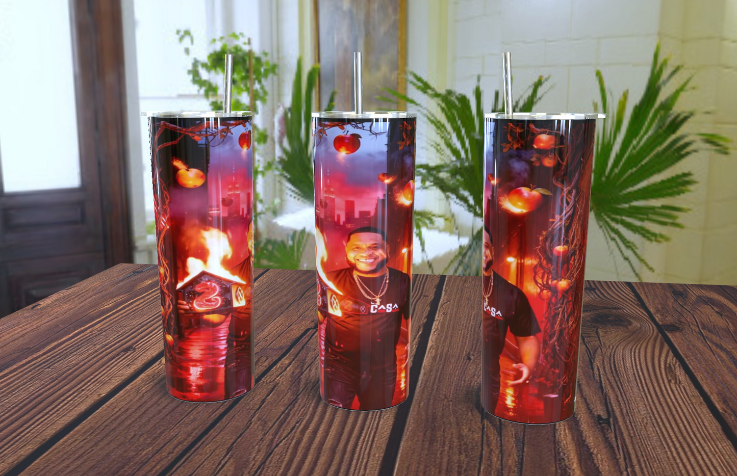 🥭🍓 Tumbler Fruta – Casa de Alofoke 2 🍍🍉