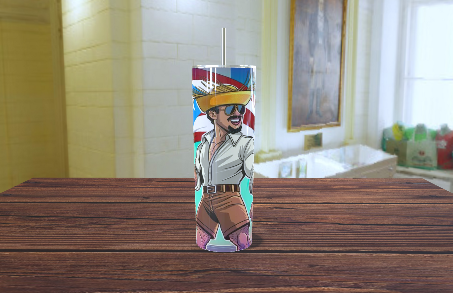 🎶 Tumbler Bad Bunny con la Bandera de Puerto Rico – Orgullo y flow boricua 🎶