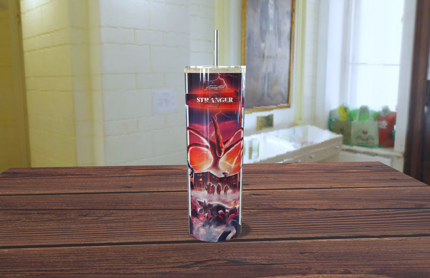 👹 Tumbler "El Azote de Hawkins" - Demogorgon y Mundo del Revés