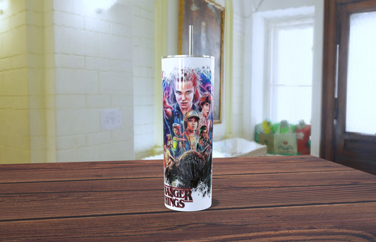 ✨ Tumbler "Eleven's Power" - Acero Inoxidable (Elenco y Heroína)