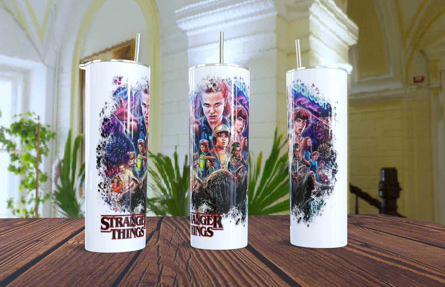 ✨ Tumbler "Eleven's Power" - Acero Inoxidable (Elenco y Heroína)