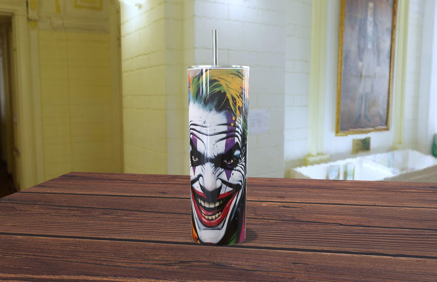 😈 Vaso Tumbler "La Sonrisa del Joker" (Guasón) - ¡El Caos Nunca Se Vio Tan Bien! 🃏✨