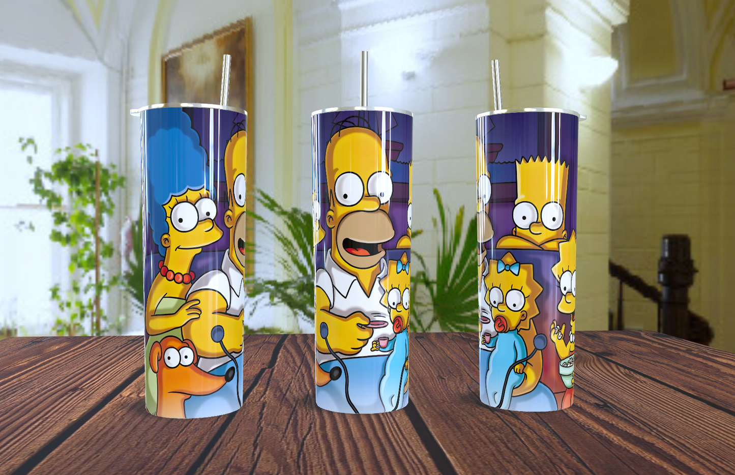 🍩 Vaso Tumbler "Homer y Maggie: Vida en Springfield" - ¡D'oh! La Bebida Perfecta para el Fanático 🍺✨
