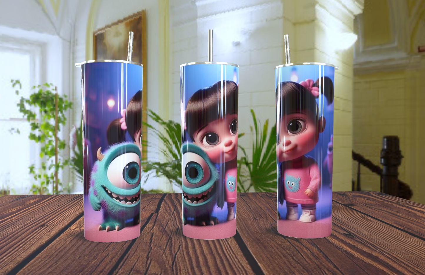 💜 Vaso Tumbler "Boo y Mike: ¡Te Quiero Ojo!" - La Amistad Más Tierna de Monstropolis 👁️🚪✨