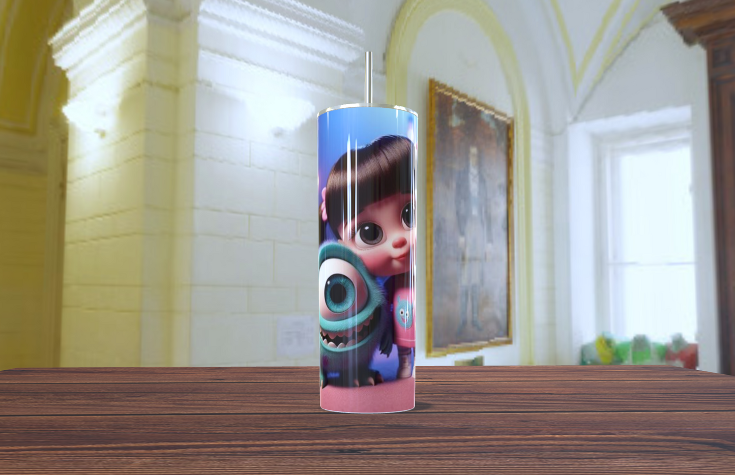 💜 Vaso Tumbler "Boo y Mike: ¡Te Quiero Ojo!" - La Amistad Más Tierna de Monstropolis 👁️🚪✨