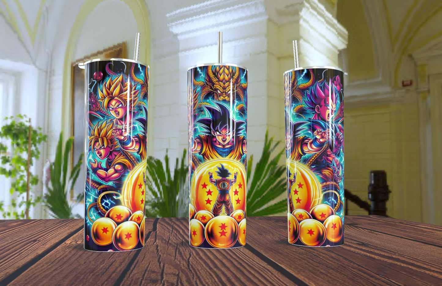 🌟 Vaso Térmico Skinny de 20 oz - Fusión Épica Dragon Ball 🌟
