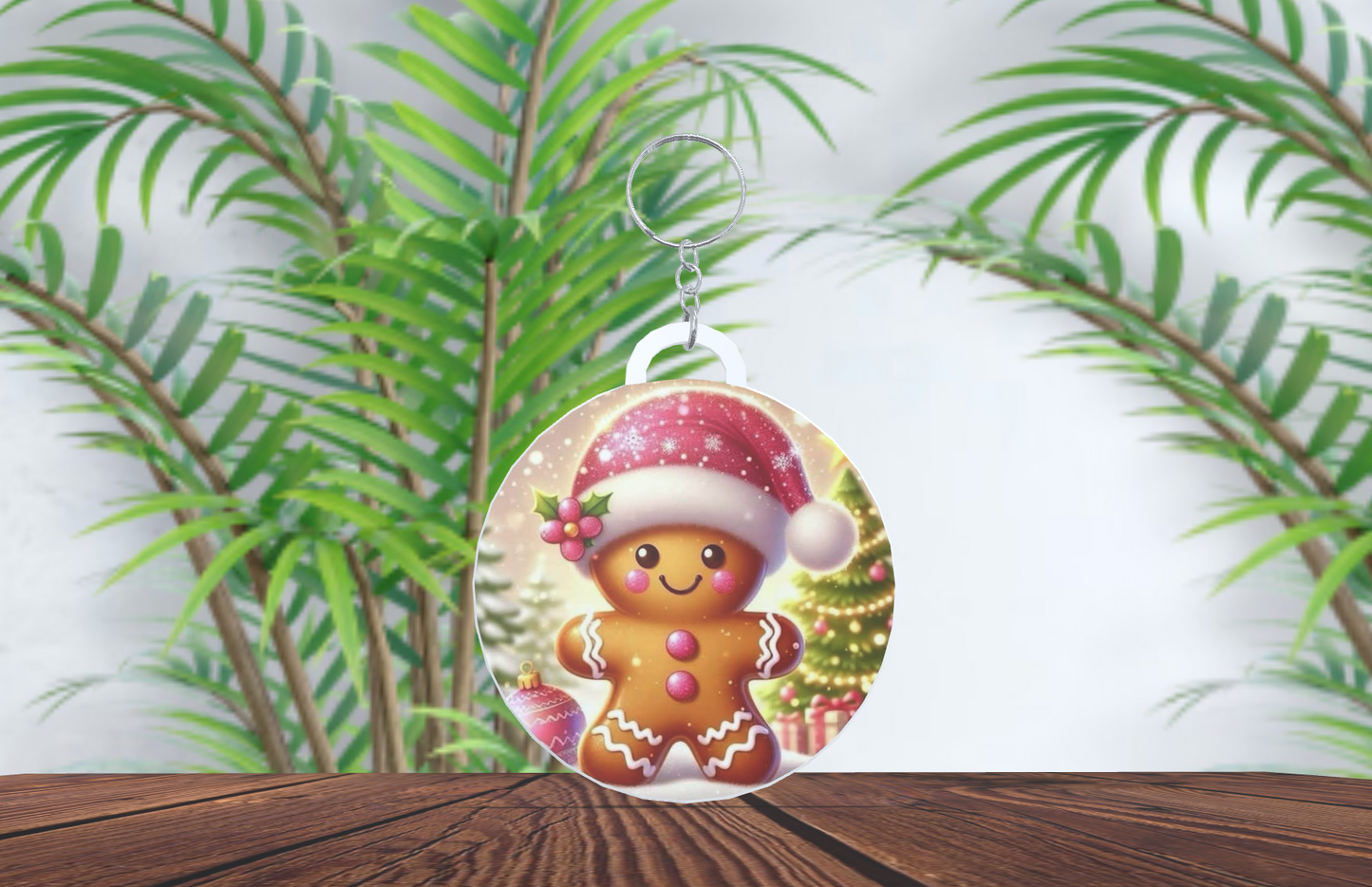 "Llavero Navideño Hombre de Jengibre