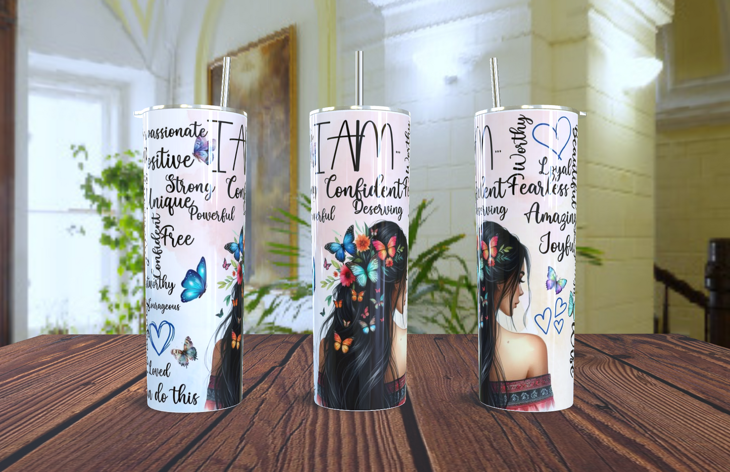 Vaso de Acero Inoxidable con Afirmaciones Positivas (20oz)