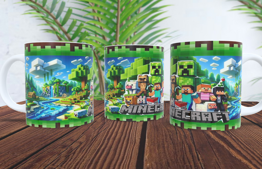 Taza Mágica Minecraft: "Aparece el Mundo de Bloques"