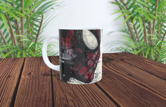 Taza de Cerámica Art Series: Edición Limitada Spider-Noir Geometric