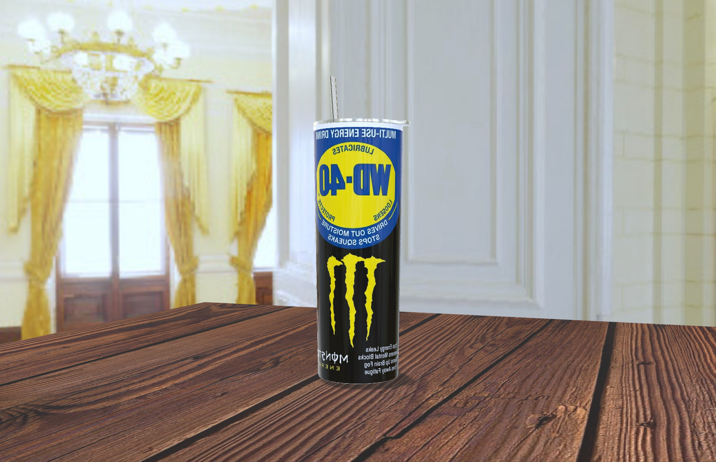 WD-40 x Monster Energy Tumbler – Funny Mechanic Gift | 20oz Skinny Tumbler