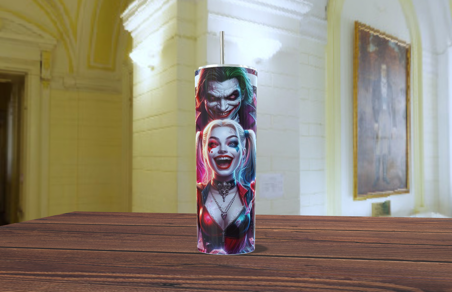 Joker & Harley Quinn Tumbler – DC Villain Fan Gift | 20oz Skinny Tumbler