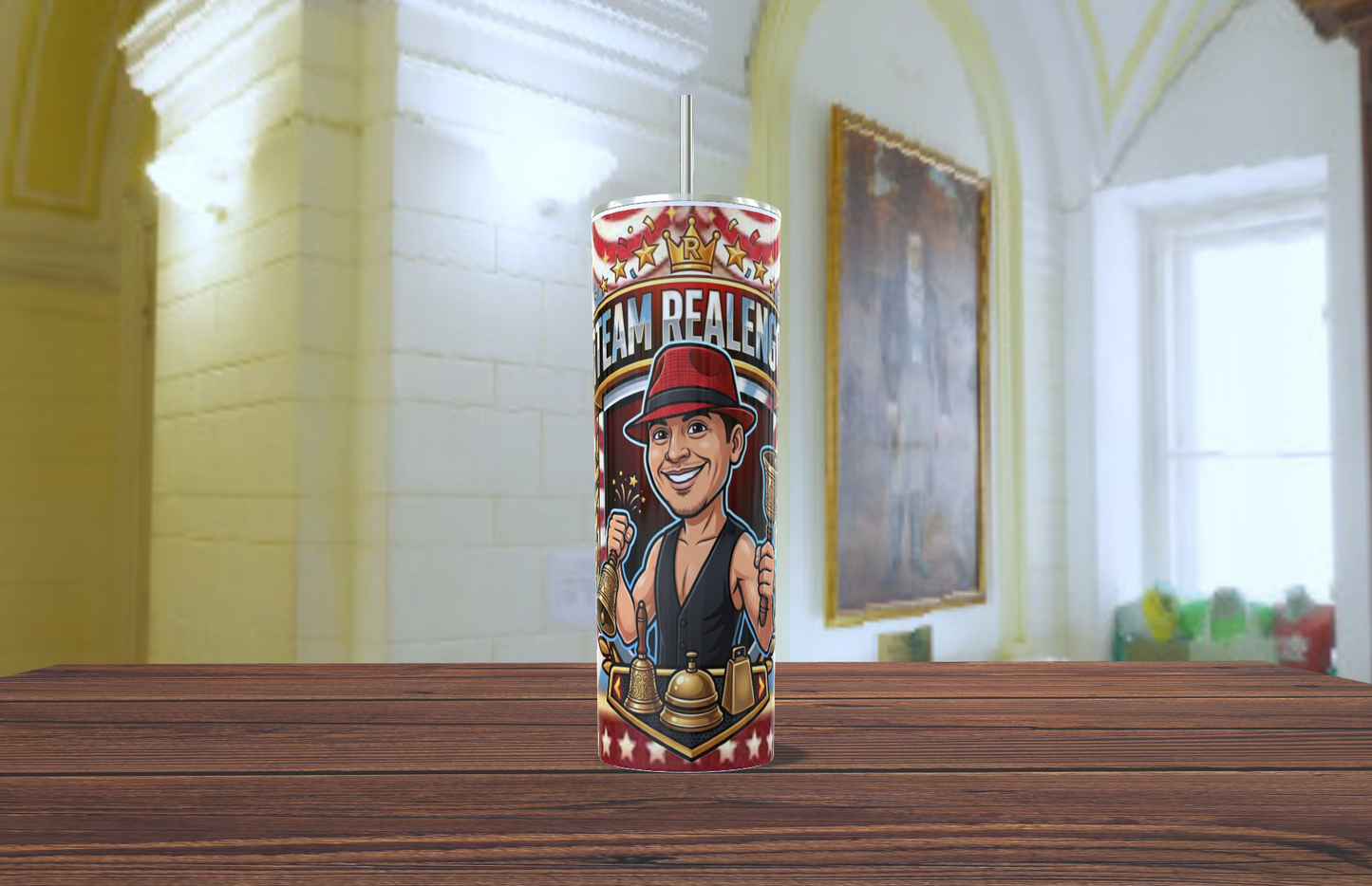 Team Realengue Circus Tumbler – 20oz Skinny Tumbler
