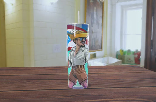 Puerto Rico Pride Jíbaro Skinny Tumbler 20oz